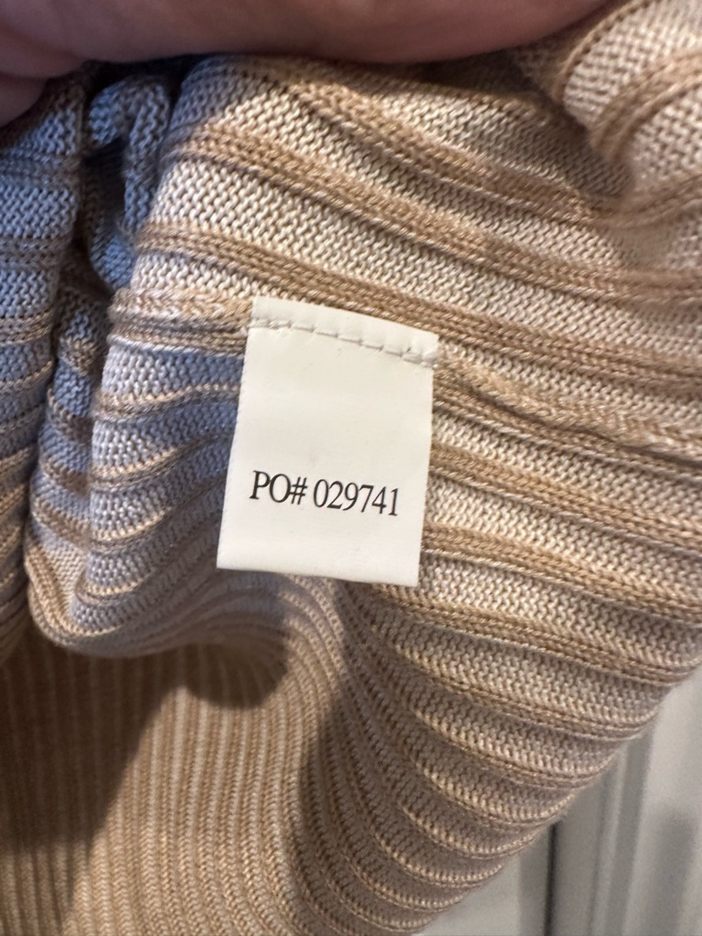 Bachrach Short Sleeve Ribbed Top in Beige - Picture 3 of 3
